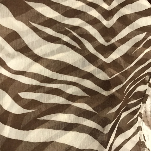 Coldwater Creek brown and cream zebra print scarf - Picture 4 of 4